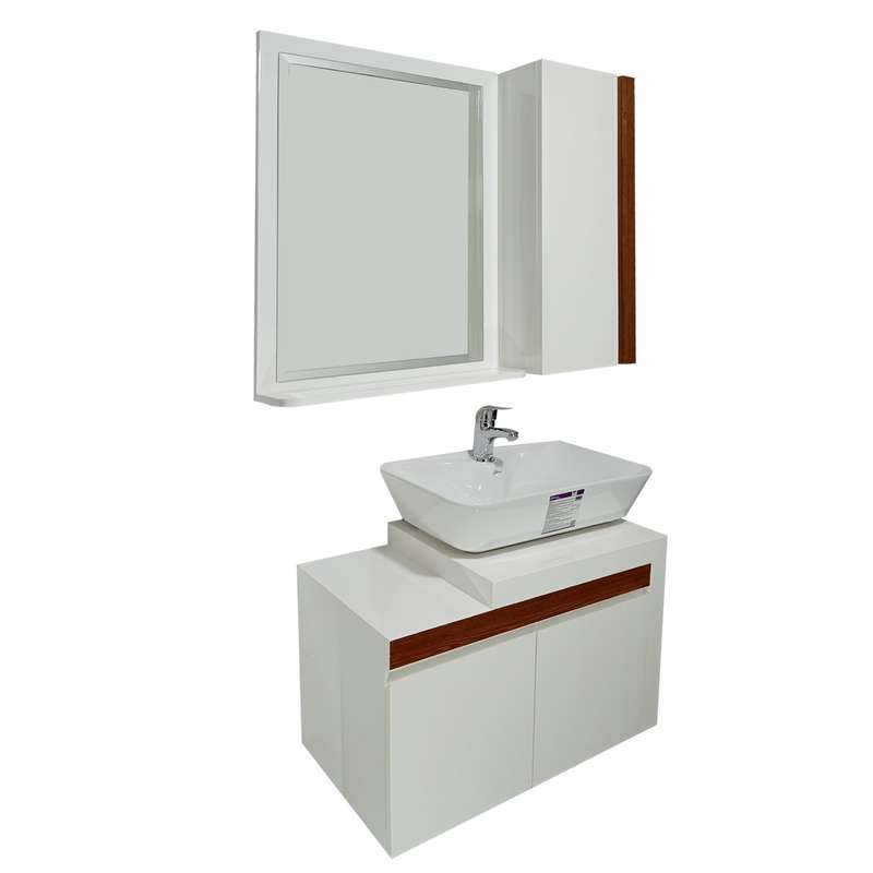 ست کابینت و روشویی مدل هما کد k118 به همراه باکس و آیینه 