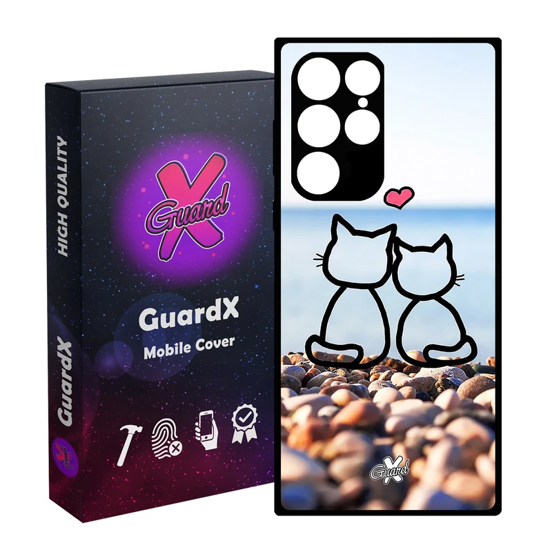 کاور گارد ایکس طرح Love مدل Glass10016 مناسب برای گوشی موبایل سامسونگ Galaxy S23 Ultra