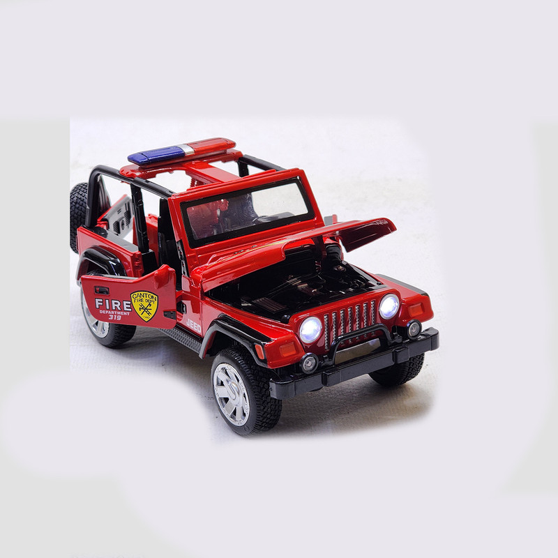 ماشین بازی مدل فلزی جیپ پلیس طرح jeep off road