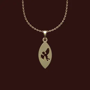 گردنبند طلا 18 عیار زنانه مدوپد مدل فرشته کد X2-1-1072