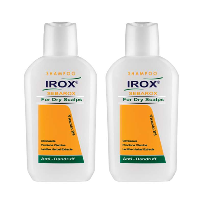 شامپو ضد شوره مو ایروکس مدل سباروکس حجم 200 میلی لیتر بسته 2 عددی