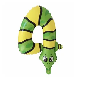 بادکنک فویلی مدل عدد 4 طرح حیوانات جنگل