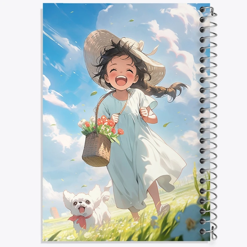 دفتر مشق 50 برگ خندالو طرح دخترانه کد F2417