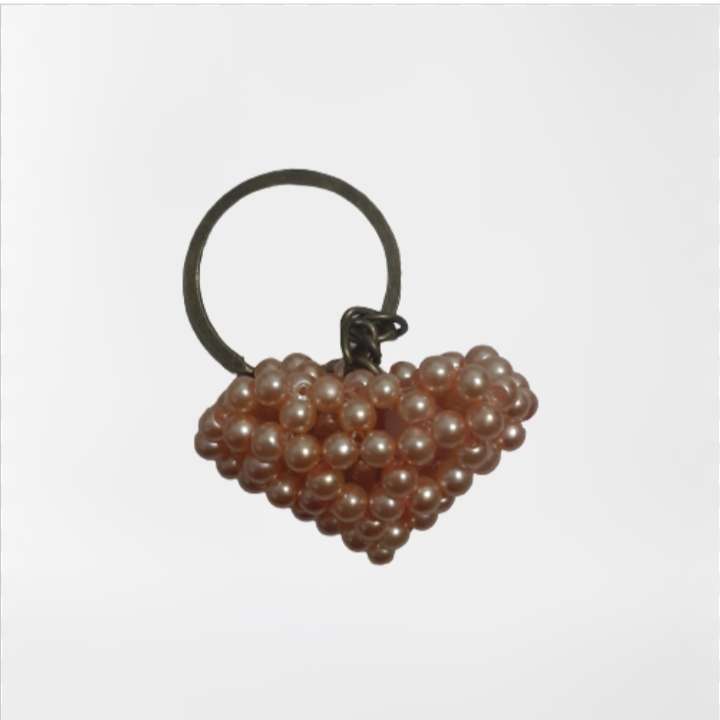 جاکلیدی دخترانه مدل قلب مرواریدی