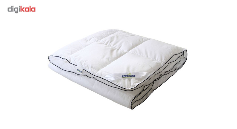 لحاف الیاف هالو ساده سفید فرما مدل F-HS-Quilt - یک نفره