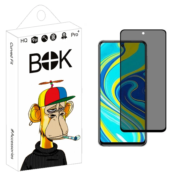 محافظ صفحه نمایش حریم شخصی بوک مدل +HD مناسب برای گوشی موبایل شیائومی Note 9s