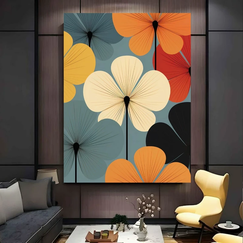 پوستر طرح مخمل مینیمال مدل شاپرک کد FP106417