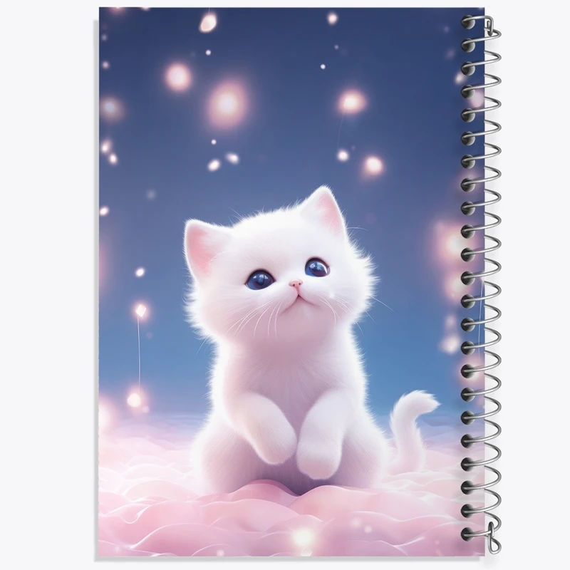 دفتر نقاشی 50 برگ خندالو طرح گربه کیوت کد F2607