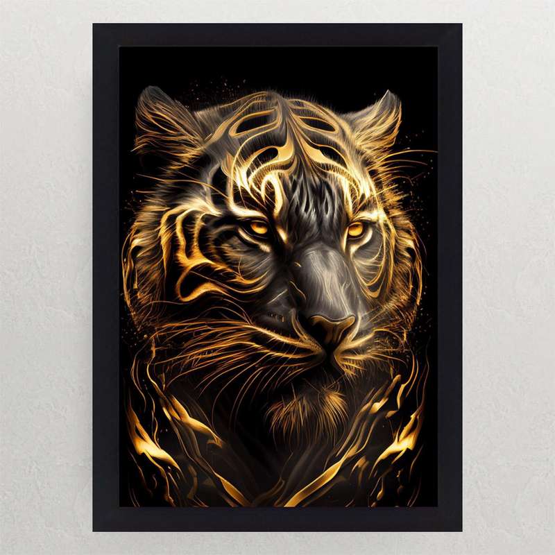 تابلو نوری گیم دکور طرح ببر آتشین مدل tiger05 تابلو نوری گیم دکور طرح ببر آتشین مدل tiger05