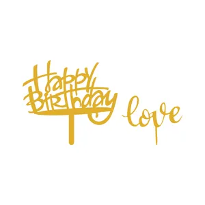 تاپر کیک هانستو مدل Happy Birthday کد TP069 مجموعه 2 عددی