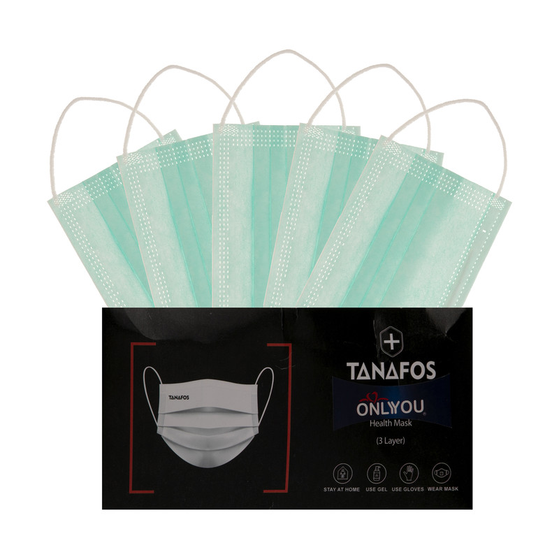 ماسک تنفسی اونلی یو مدل تنفس کد Grn 604 بسته 50 عددی