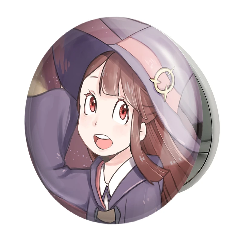 آینه جیبی خندالو طرح اورسولا و اکو انیمه جادوگران کوچک Little Witch Academia مدل تاشو کد 22905 