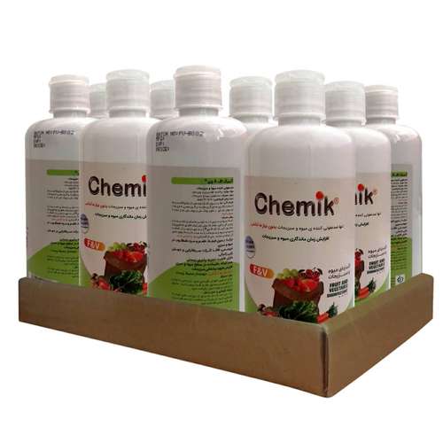 محلول ضدعفونی کننده میوه و سبزیجات کمیک مدل F & V حجم 500 میلی لیتر بسته 12 عددی