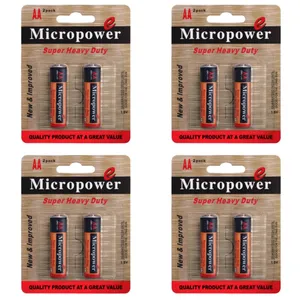 باطری قلمی میکرو پاور مدل super heavy duty مجموعه ۸ عددی