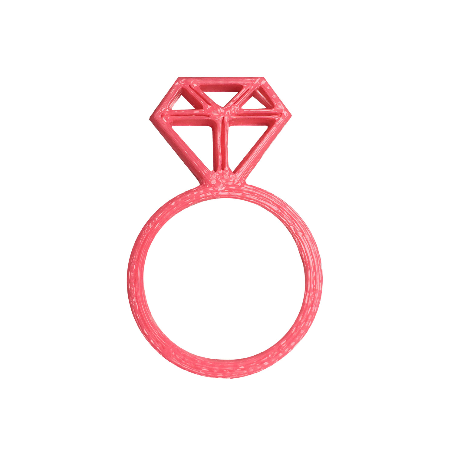 انگشتر دخترانه طرح الماس  کد 3DTY01pnk