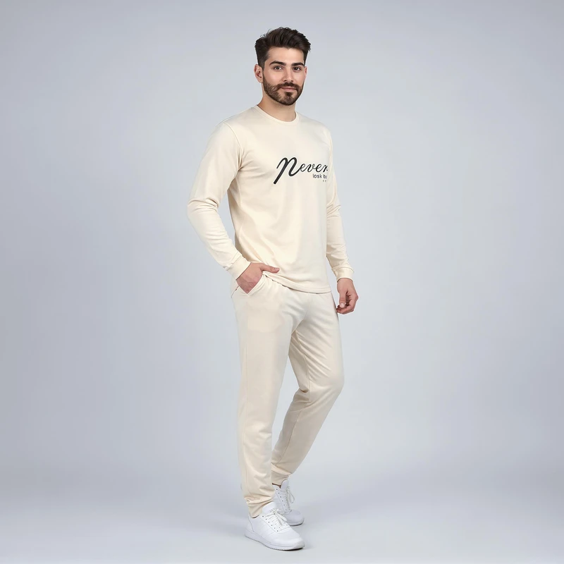 ست تی شرت و شلوار مردانه آریان نخ باف مدل Z17633