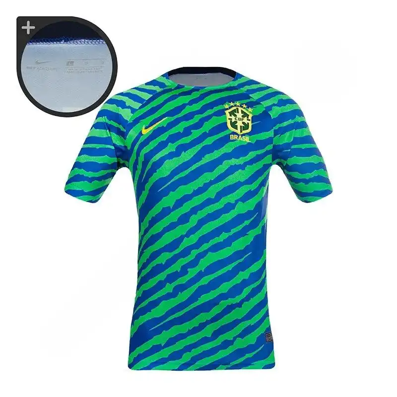 ست تی شرت و شلوارک ورزشی مردانه مدل فوتبال تمرینی برزیل NK-6634