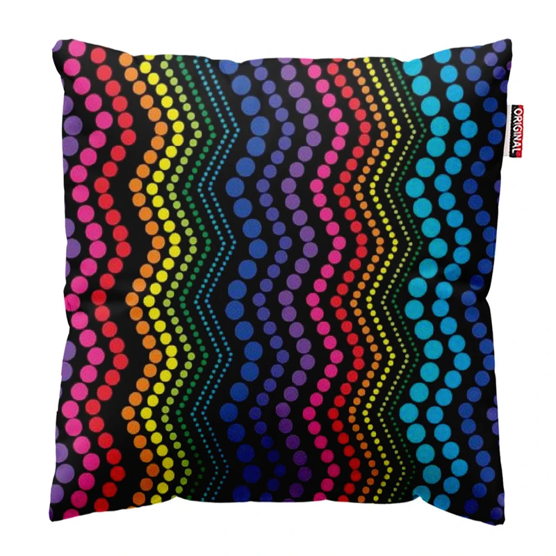 کوسن پاد آفرین طرح دایره های رنگی سایز 30*30 سانتی متر کد 830