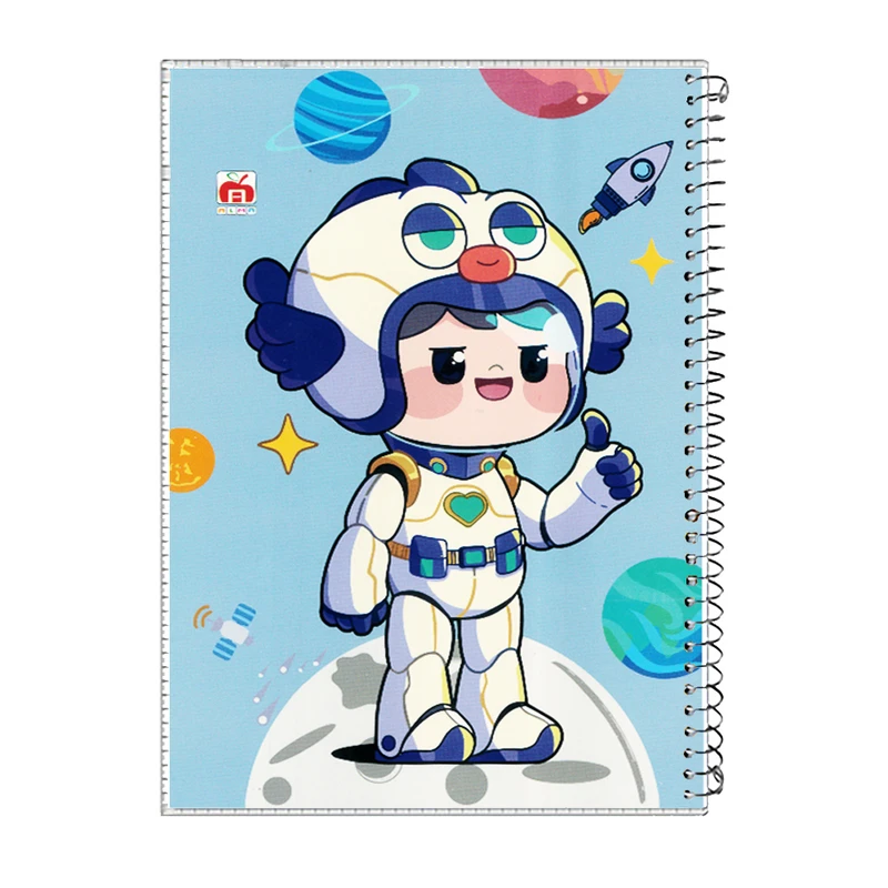 دفتر مشق 100 برگ آلما طرح کارتونی مدل طلقی کد 7187