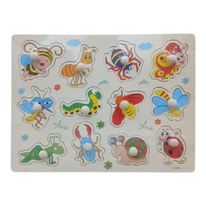 پازل آموزشی مدل جاگزاری اشکال طرح حشرات 