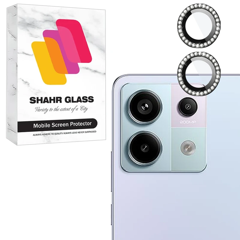 محافظ لنز دوربین شیشه‌ای شهر گلس مدل NRIS20 مناسب برای گوشی موبایل شیائومی Redmi Note 13 Pro 5G / Poco X6 5G