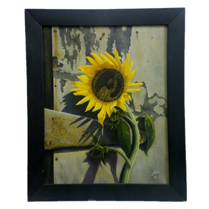 تابلو نقاشی رنگ روغن مدل آفتابگردان 