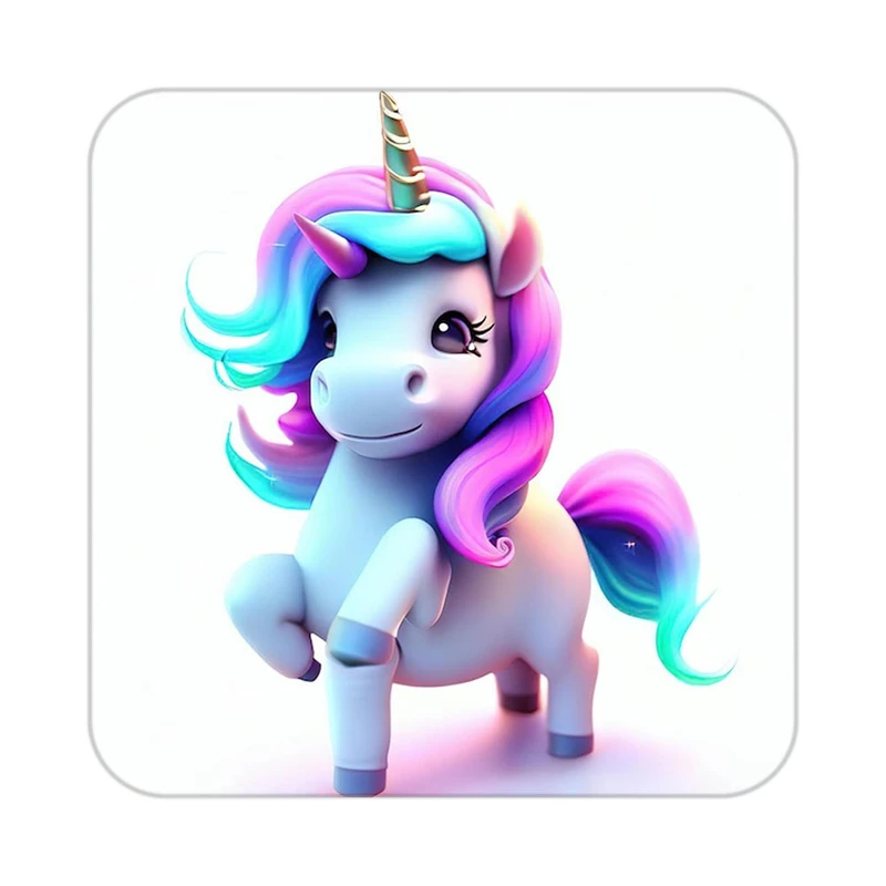 زیر لیوانی کاکتی طرح اسب تک شاخ و یونیکورن مدل mp33198