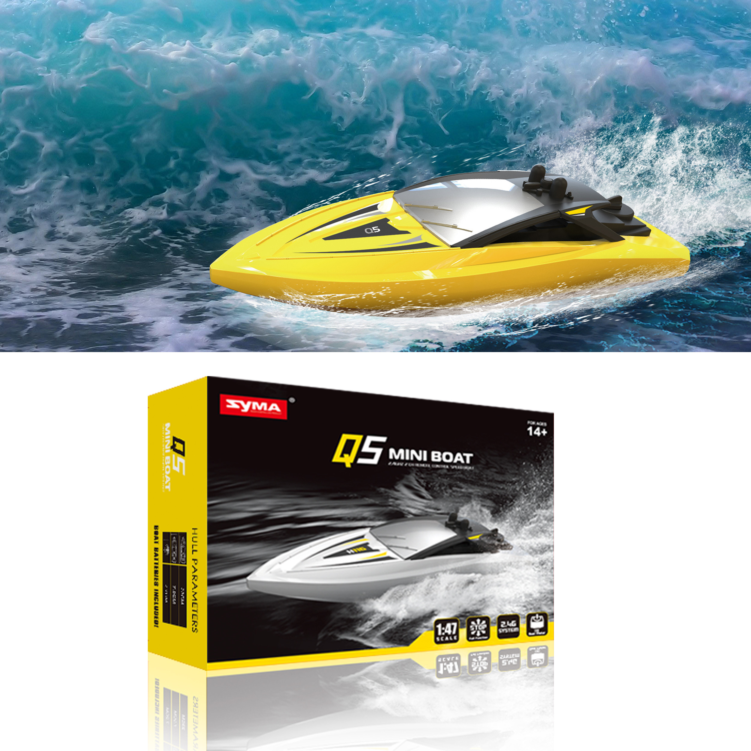 قایق بازی کنترلی سایما مدل Q5 MINI BOAT
