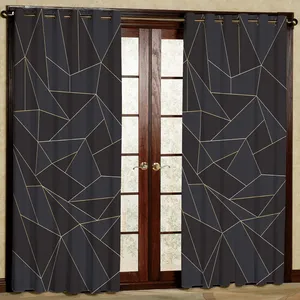 پرده مدل هندسی هازان پانچی کد 1292 سایز 140x200 سانتی متر