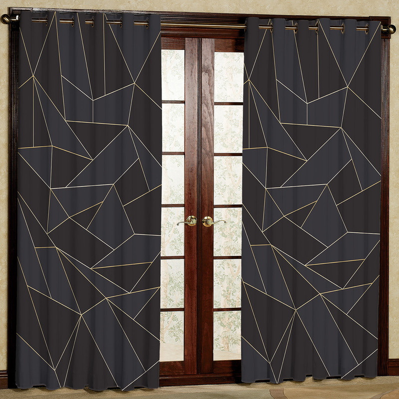 پرده مدل هندسی هازان پانچی کد 1292 سایز 140x200 سانتی متر