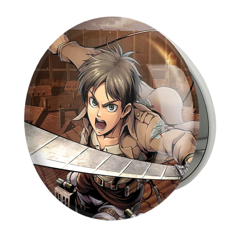 آینه جیبی خندالو طرح ارن انیمه اتک آن تایتان Attack on Titan مدل تاشو کد 4844 
