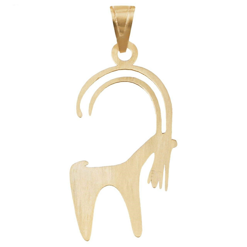 آویز گردنبند طلا 18 عیار زنانه نیکان گلد طرح بز کوهی