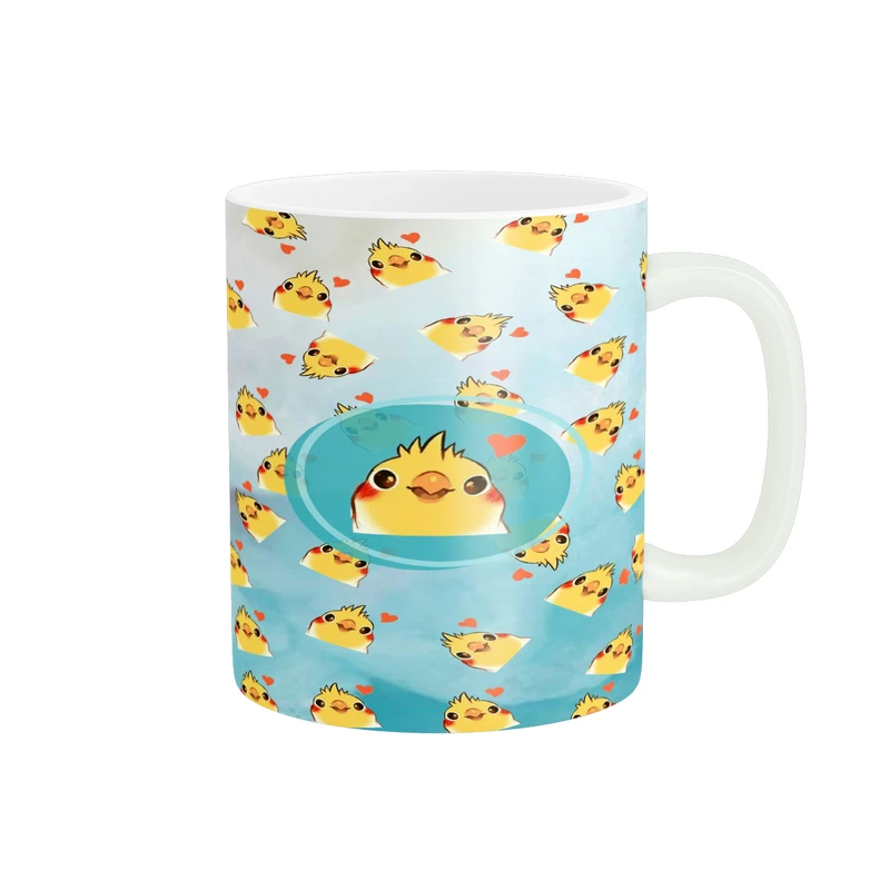 ماگ پاد آفرین مدل فانتزی طرح پرنده عروس هلندی کد p11176