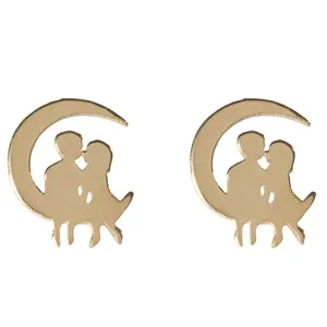 گوشواره طلا 18 عیار رزا مدل EG87