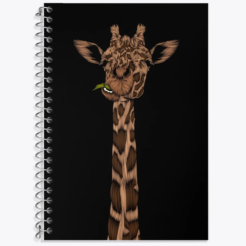 دفتر زبان 50 برگ خندالو مدل سه خط طرح زرافه کد F1337