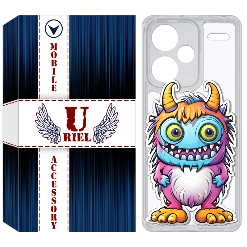 کاور یوریل مدل Clear کد 50 طرح میکروب مناسب برای گوشی موبایل شیائومی Redmi Note 13 Pro Plus
