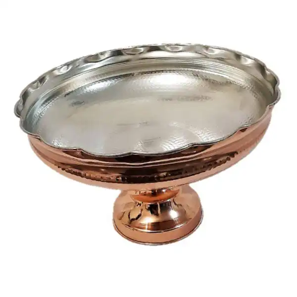 ست هدیه ظروف پذیرایی مسی مدل لب چین کد ZH141.2