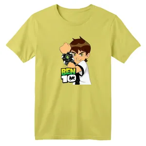 تی شرت آستین کوتاه بچگانه مدل بن تن کد ۳ رنگ زرد لیمویی