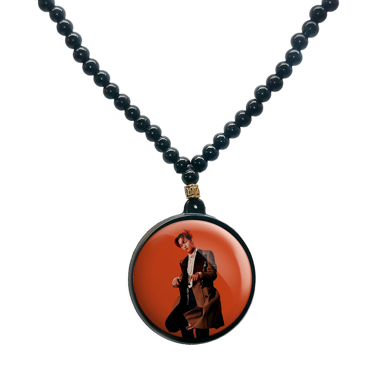 گردنبند پرمانه طرح exo کد pmd.14194 مدل دو طرفه