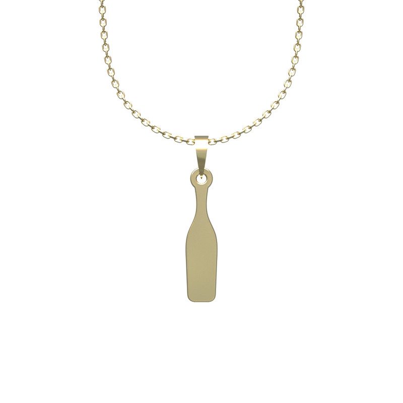 گردنبند طلا 18 عیار زنانه مدوپد مدل بطری کد TT2-1-1120