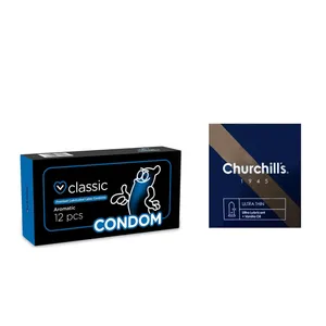کاندوم چرچیلز مدل Ultra Thin بسته 3 عددی به همراه کاندوم Condom مدل Classic بسته 12 عددی