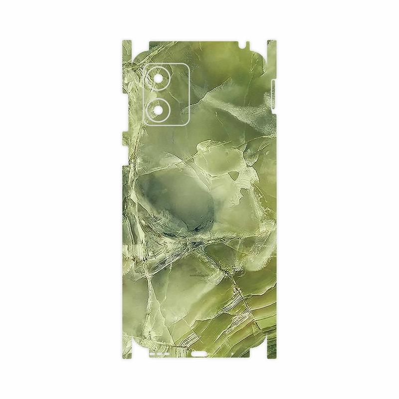برچسب پوششی ماهوت مدل Green_Crystal_Marble-FullSkin مناسب برای گوشی موبایل موتورولا Moto E13