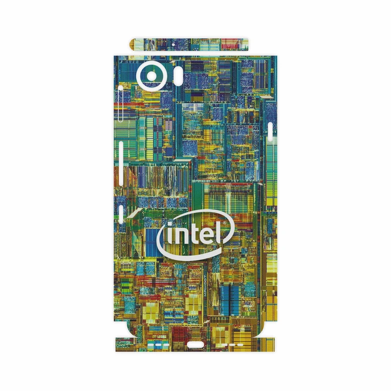 برچسب پوششی ماهوت مدل Intel Brand-FullSkin مناسب برای گوشی موبایل بلک بری KEYONE