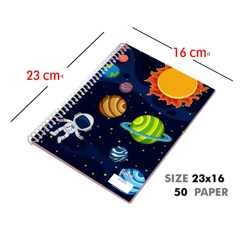 دفتر مشق 50 برگ مستر راد طرح فضانورد کد fiory 2469