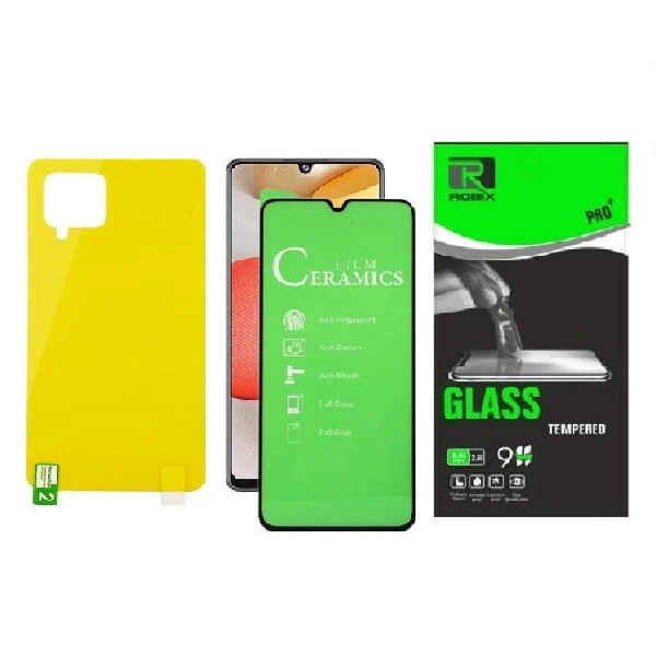 محافظ صفحه نمایش روبیکس مدل CR-A42 مناسب برای گوشی موبایل سامسونگ Galaxy A42 به همراه محافظ پشت گوشی