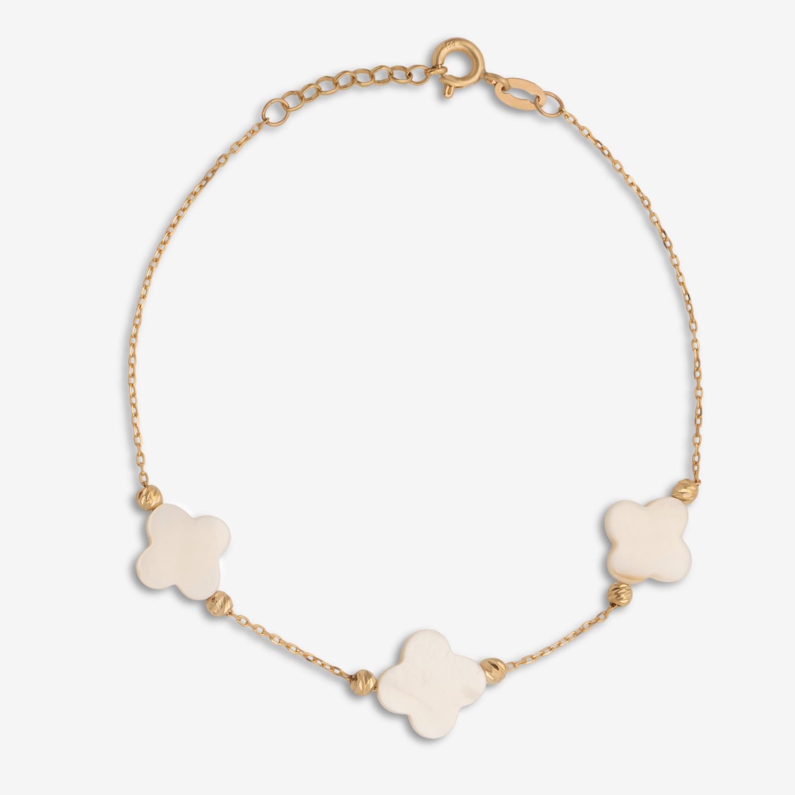 دستبند زنجیری طلا 18 عیار زنانه حافا گلد مدل br007 -  - 1