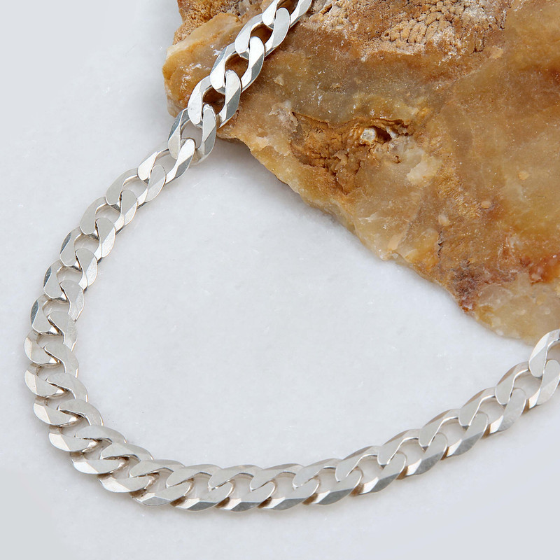 زنجیر نقره مردانه مدل ترک کد ZR_0056