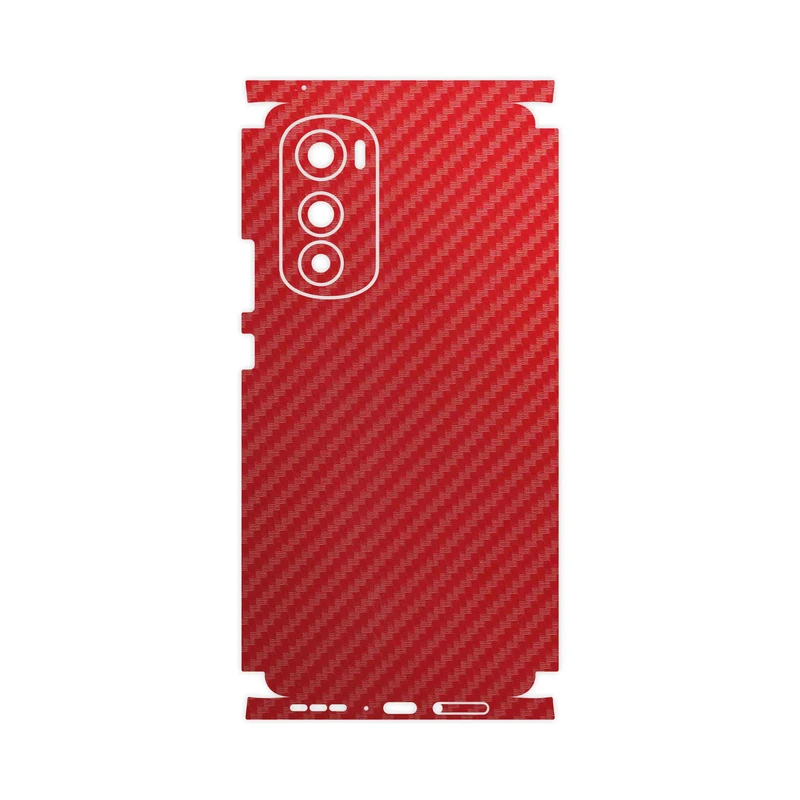 برچسب پوششی ماهوت مدل Red-Fiber-FullSkin مناسب برای گوشی موبایل موتورولا Edge 30