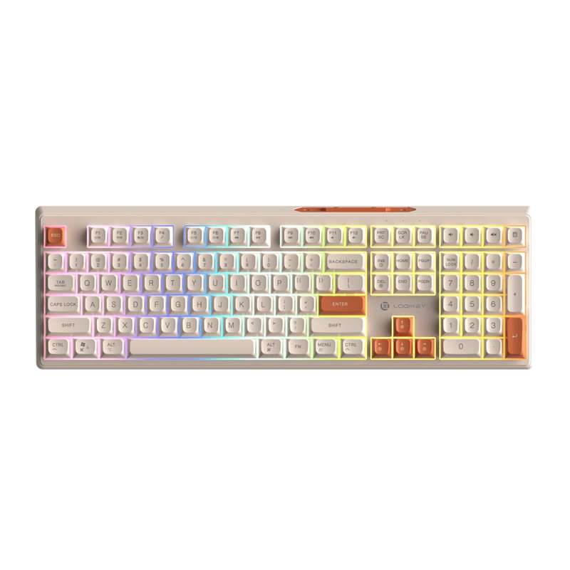 کیبورد بی سیم لاجی کی مدل K330CW، سوییچ ممبران، Full-Size، نورپردازی RGB
