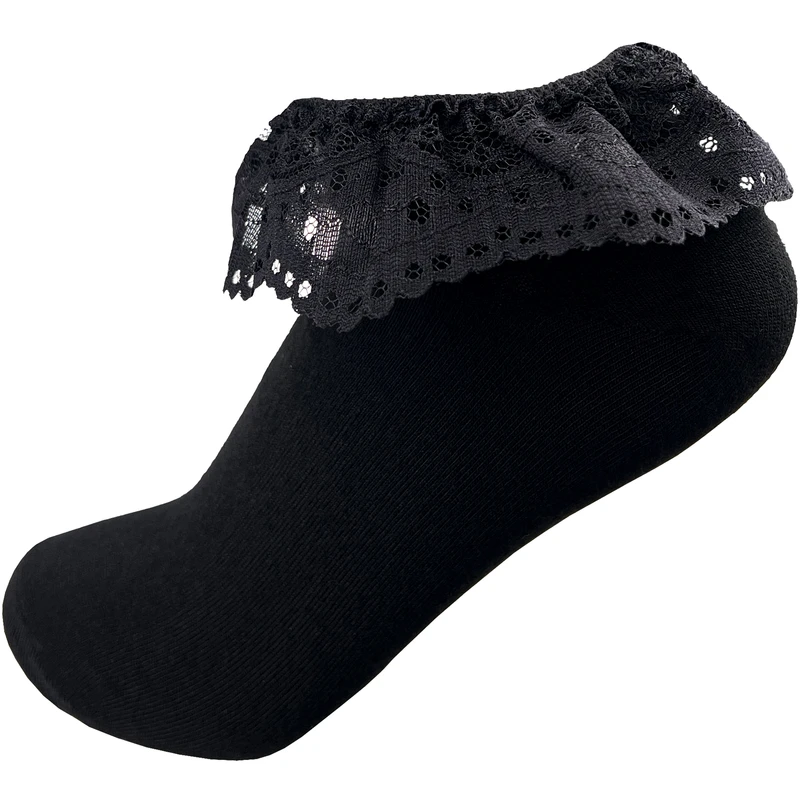 جوراب ساق کوتاه زنانه مدل لبه تور‌ دانتل کد 02